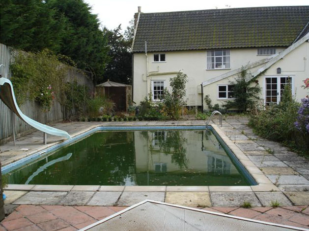 Garden with pool, after landscaping